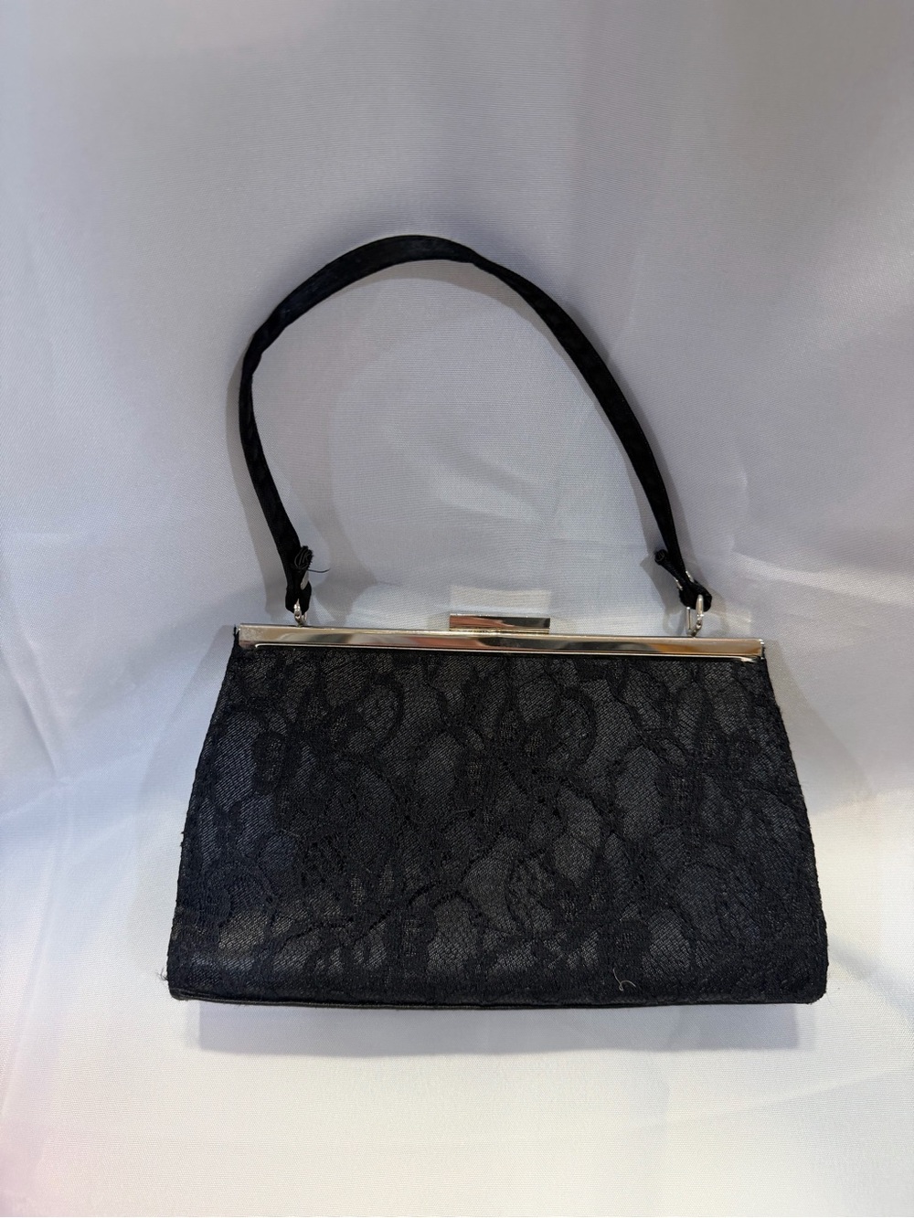 Claire's Black Lace Top-Handle Evening Clutch